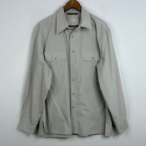 Vintage Tilley Shirt Mens XL Beige Roll Tab Different Drummer Made in Canada